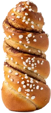 En väldigt avlång kanelbulle