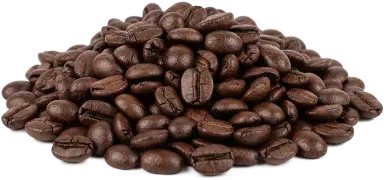 En hög med kaffebönor.
