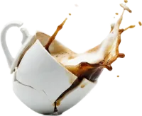 Kaffekrasch - en kaffekopp går i backen
