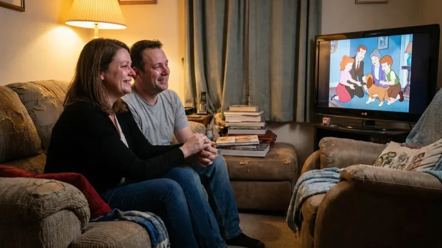 En kvinna och en man tittar på tecknad film med tårar i ögonen. Varför blir man mer blödig när man blir äldre?