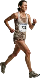 En maratonlöpare som är ute och springer