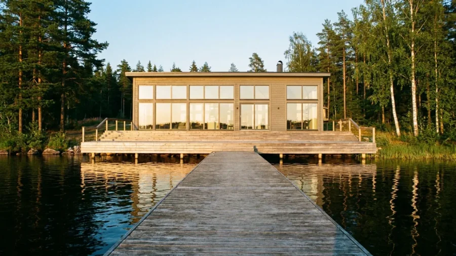 Det är aldrig för sent att ångra sig. Länge drömde jag om att bo i ett sådant här hus vid en sjö.